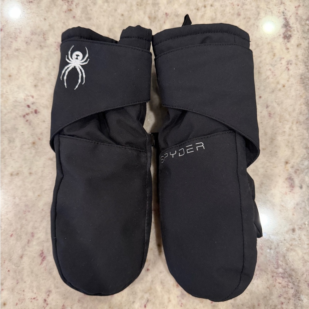 Spyder Black Winter Mittens youth